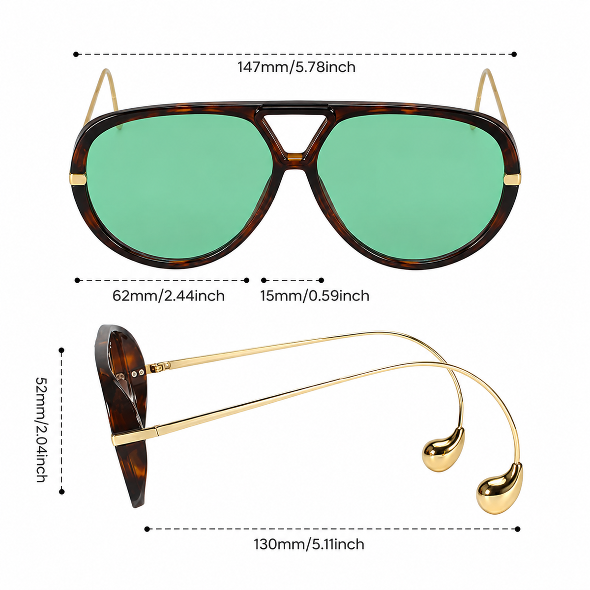 Oversized Rectangle Sunglasses