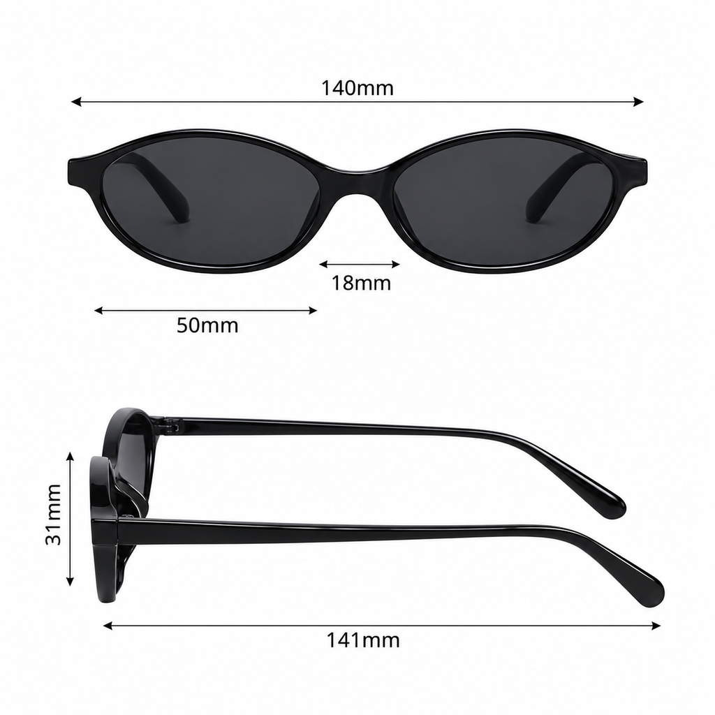 Retro Oval Sunglasses