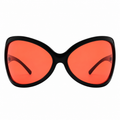Oversized Butterfly Shield Wraparound Sunglasses