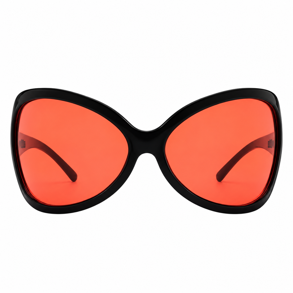 Oversized Butterfly Shield Wraparound Sunglasses