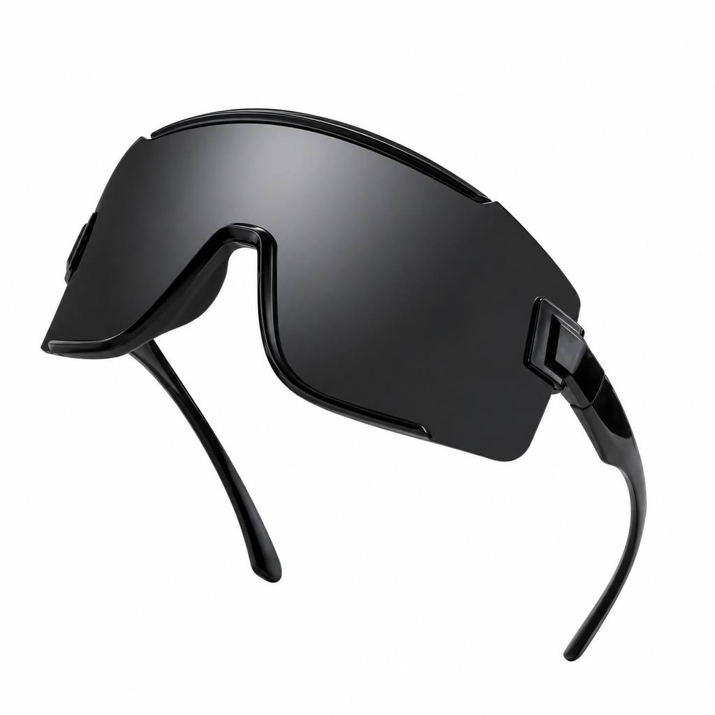 Futuristic Wrap Shield Sunglasses
